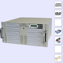 CopyRack 9 Advanced DVD Duplicator met Harddisk - copyrack 5u dvd duplicator plaatsing 19 inch rack ingebouwde harddisk usb datapoort